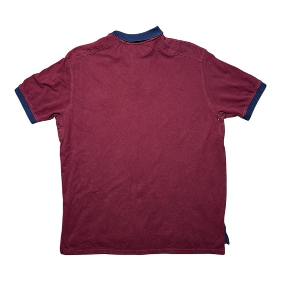 Vintage Polo Ralph Lauren Big Pony Maroon Short Sleeve Polo Armpit Vents XXL Men - Picture 2 of 5